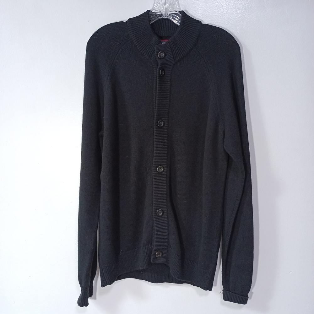 UNTUCKit Black Cardigan Sweater for Men